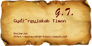 Györgyjakab Timon névjegykártya